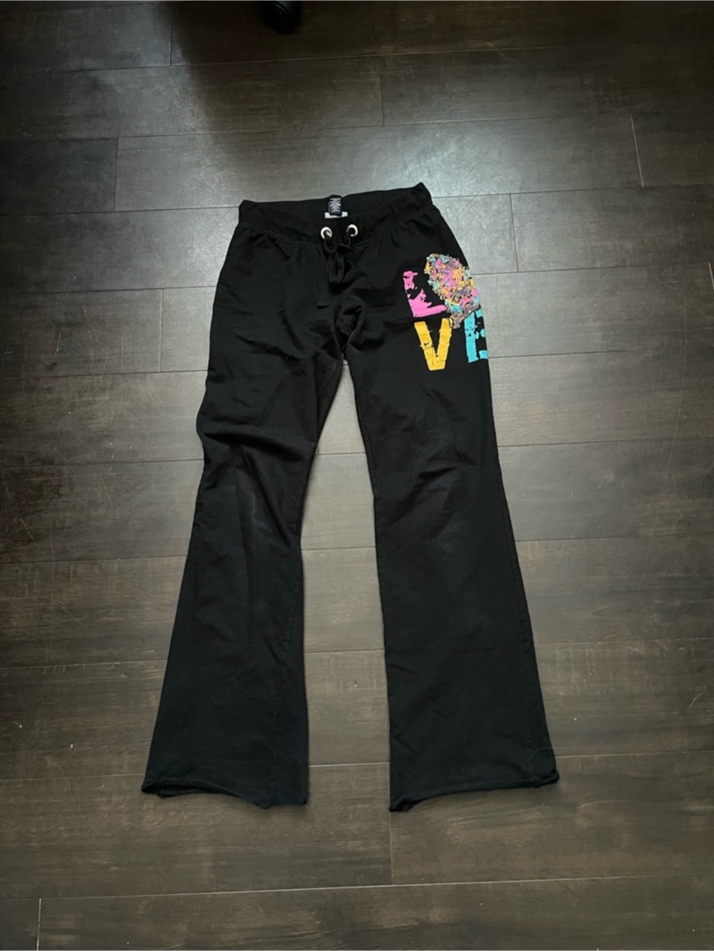 Vintage rue21 Graphic Black flare Leggings